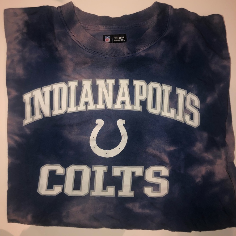 Indianapolis colts bleach dye tee